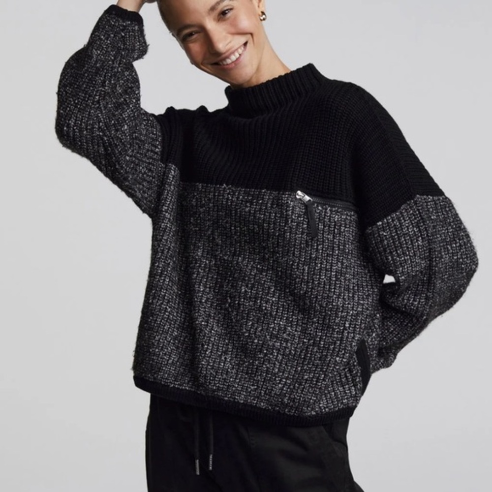 Varley black and grey Darwell sweater
